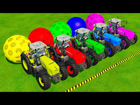 LOADER OF COLORS ! TRANSPORTING & GRASS LOADING with Fendt LOADERS ! Farming Simulator 22