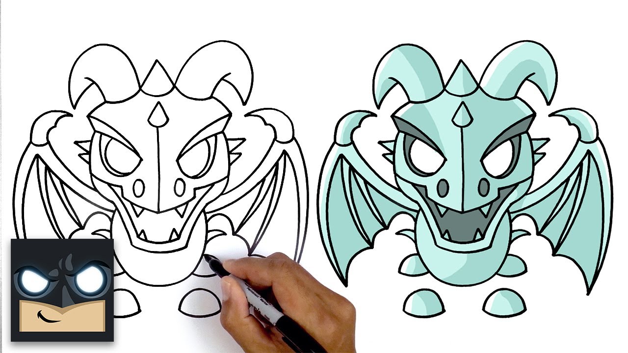 How To Draw Frost Dragon - Roblox Adopt Me