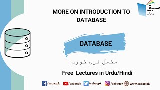 More on Introduction to Database
