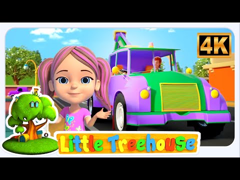 Tow Truck Wheels Go Round and Round Vehicle Rhyme for Kids