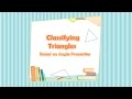 Classifying Triangles by Angle Properties