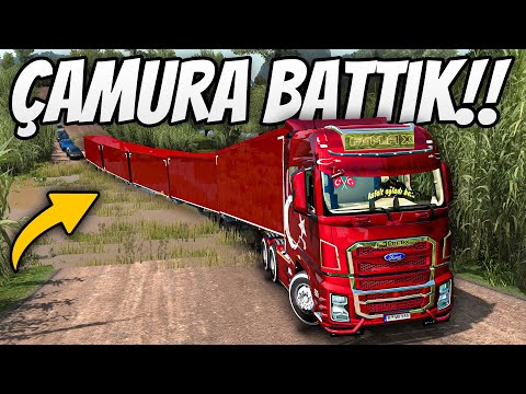 5 DORSE İLE ÇAMURA BATARSAN NE OLUR 😢 MODİFİYELİ FORD F-MAX | ETS 2 ÖLÜM YOLLARI MODU