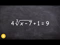 Solving Cube Root Radical Equations