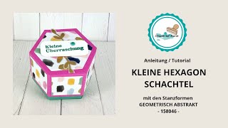 Kleine HEXAGON-SCHACHTEL / BOX ABSTRAKTE SCHÖNHEIT mit Produkten von Stampin´Up!