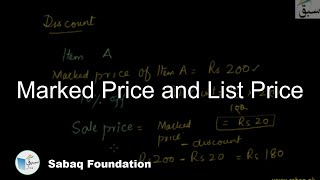 Marked Price and List Price