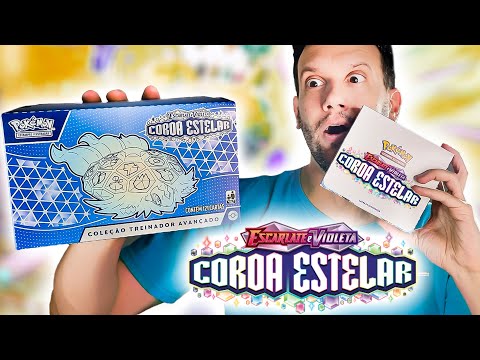 COROA ESTELAR! ABRI PRODUTOS DA NOVA COLEÇÃO | CAPITÃO HUNTER CARTAS POKEMON TCG