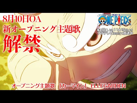 8月10日オンエアよりTVアニメ「ONE PIECE」新オープニング主題歌「カーマイン」ELLEGARDEN