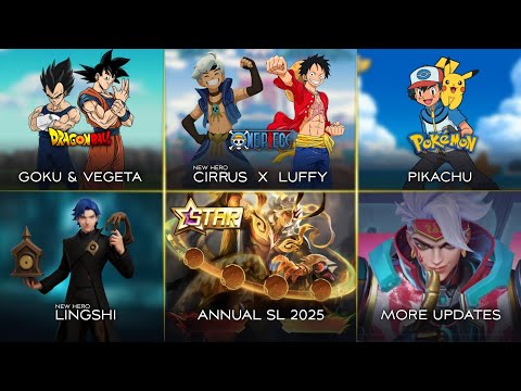 NEXT COLLAB LIST, LUFFY X CIRRUS, POKEMON, DRAGON BALL, SUN ANNUAL FEST - Mobile Legends: Bang Bang