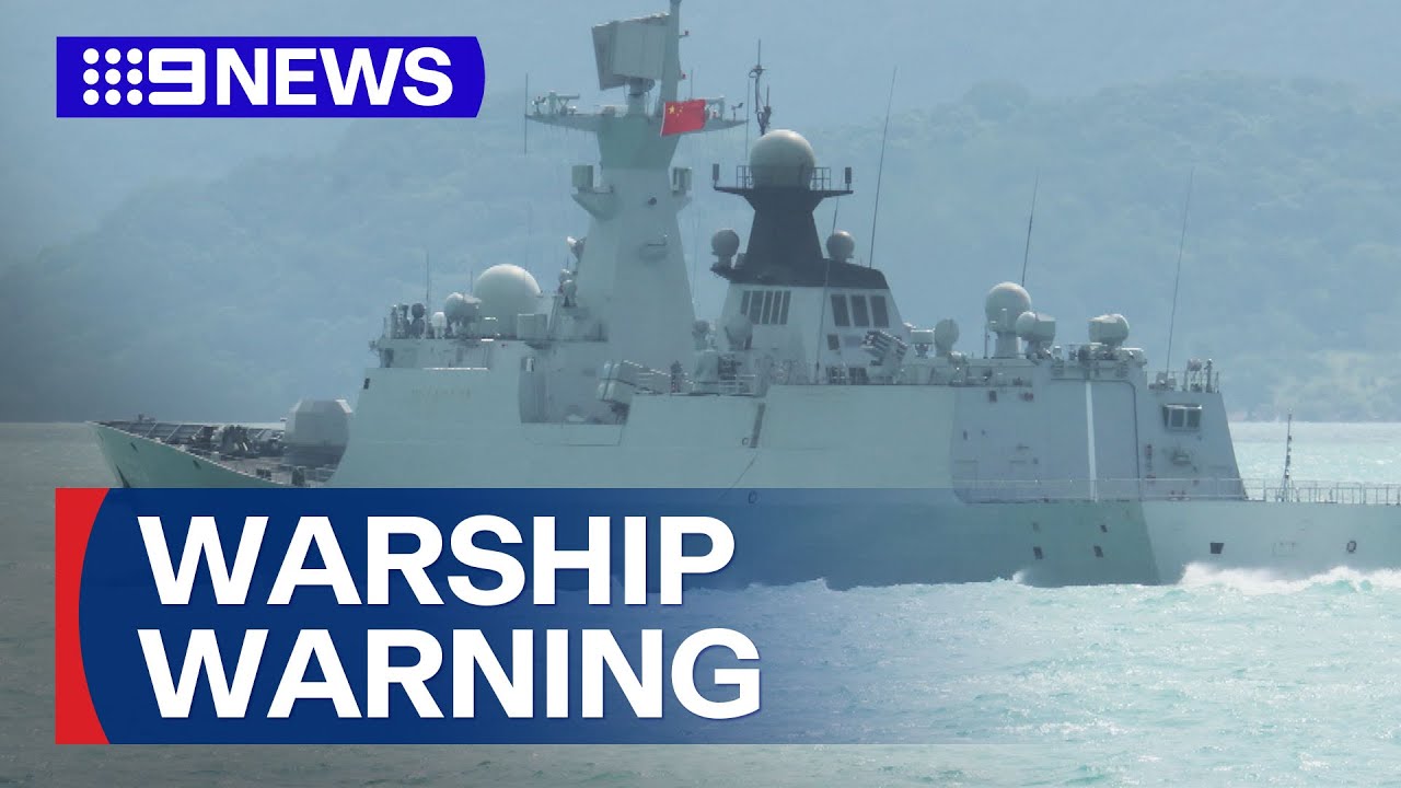 Airlines warned of possible hazard in airspace around Chinese warships | 9 News Australia