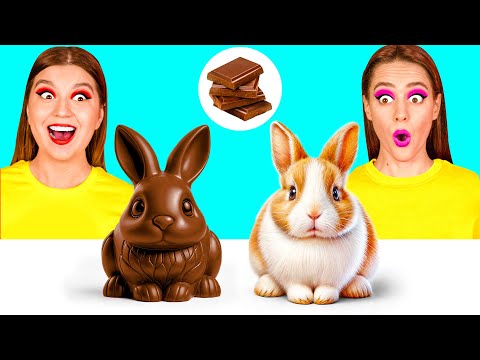 Челлендж. Шоколадная Еда vs Настоящая еда | Смешные Ситуации с Едой c DaRaDa Challenge