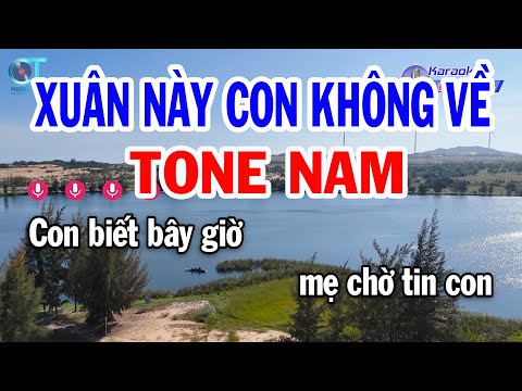 Karaoke Xuân Này Con Không Về Tone Nam ( E ) Beat Mới Nhạc Tết 2025 || Đồng Sen Karaoke