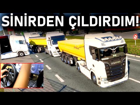 ADAMA KAFADAN GİRDİK! (SİNİRDEN ÇILDIRDIM) - DUİSBURG CALAİS YOLU - ETS 2 TruckersMP T300RS GT