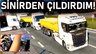 ADAMA KAFADAN GİRDİK! (SİNİRDEN ÇILDIRDIM) - DUİSBURG CALAİS YOLU - ETS 2 TruckersMP T300RS GT
