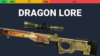 AWP Dragon Lore Wear Preview