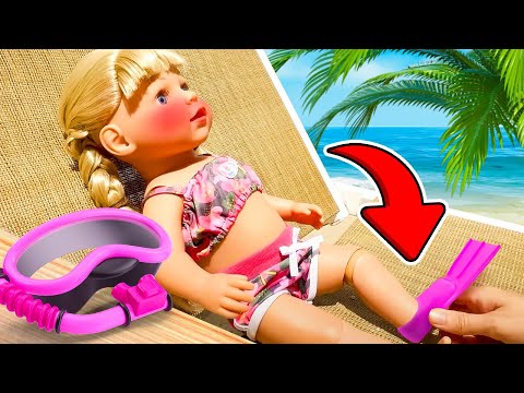 ОЙ-ОЙ! 😱☀️ Беби Бон обгорела! 👒🔥 Что будет, если не надеть шапочку у бассейна?