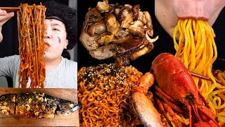 mukbang | king finished eating the super spicy pig trotters🔥But he didn't expect to be deceived!