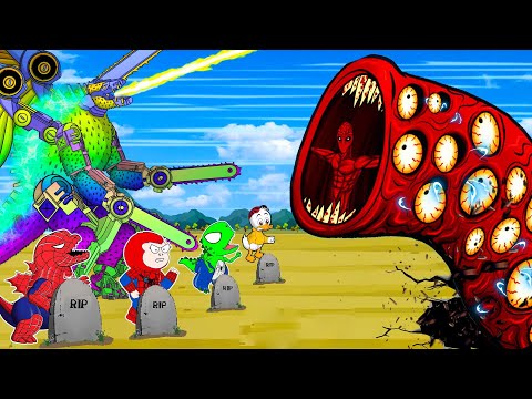 Rescue GODZILLA, KONG & DONALD DUCK from the GIANT MONSTER - Godzilla Cartoon Compilation