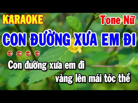 Karaoke Con Đường Xưa Em Đi Tone Nữ ( F#m ) Nhạc Sống Chuẩn Nhất 2025 Dễ Hát