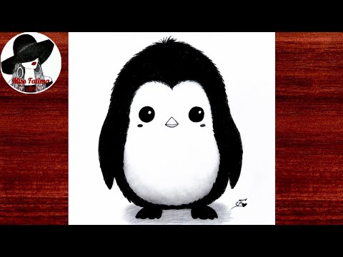 HOW TO DRAW A CUTE PENGUIN EASY STEP BY STEP | PENCIL DRAWING