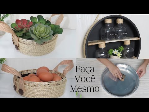 Ideias de Faça Voce Mesmo - Decoração reaproveitando garrafas pet e lixeiras plastico