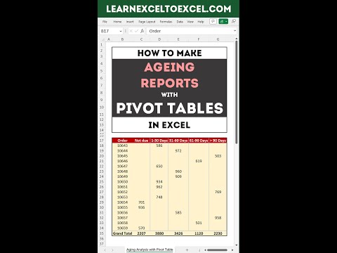 Create Aging Analysis Reports in Excel with Pivot Table, VLOOKUP & IF Functions: Free Excel Template