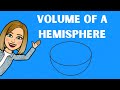 Understanding Hemispheres and Volume Calculation