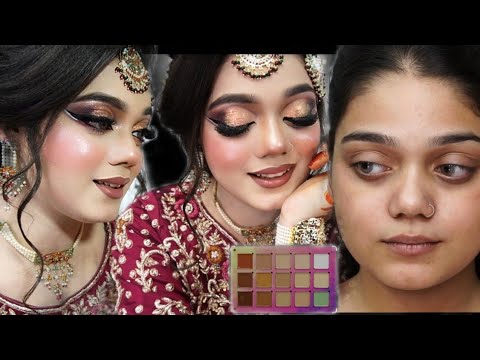 निकाह के लिये दुल्हन कैसे तैयार करते हैँ | BRIDAL MAKEOVER || Glowy Bridal Makeup Step By Step