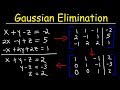 Gaussian Elimination Techniques and Solutions