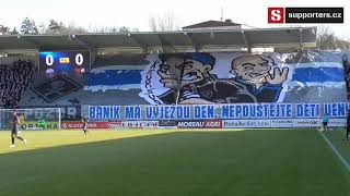 1. FC Slovácko - FC Baník Ostrava - choreo, pyro, support.