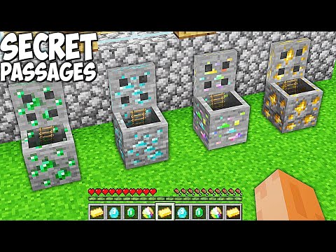 Where does SECRET ORE PIT and DIAMOND PIT LEADS in Minecraft ? UNKNOWN SECRETE PASSAGE ! GOLD IRON