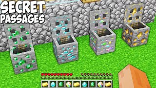 Where does SECRET ORE PIT and DIAMOND PIT LEADS in Minecraft ? UNKNOWN SECRETE PASSAGE ! GOLD IRON