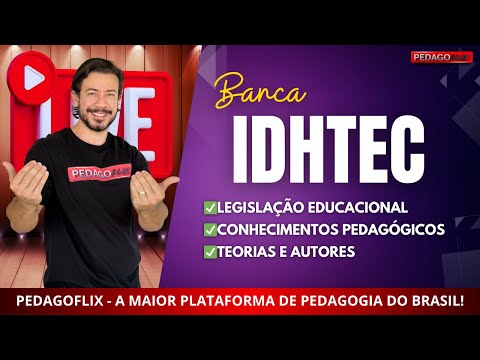 🔴 Aula ao Vivo: Resolução de Questões Banca IDHTEC| Pedagogia para Concursos