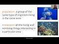 Ecosystems and Population Dynamics