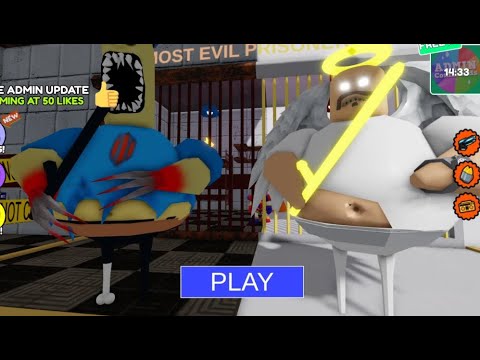 BARRY EXE VS ANGEL BARRY'S PRISON RUN (OBBY) #roblox #scaryobby