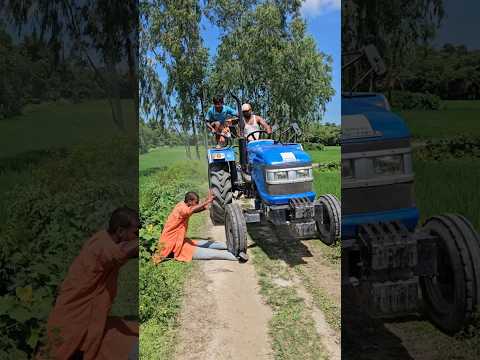 He left the tractor behind and fled.