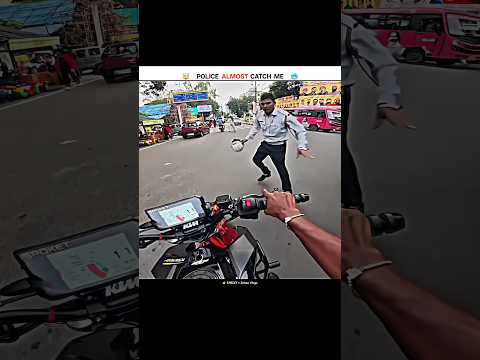Police Almost Catch Me 🤯🥶 #shorts #police #bikerider #rider #ktm #viral
