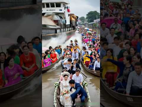 Ship Slams Into Wedding Boats on River – Chaos Caught on Camera 😱