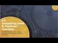 Comparing Linear and Nonlinear Functions