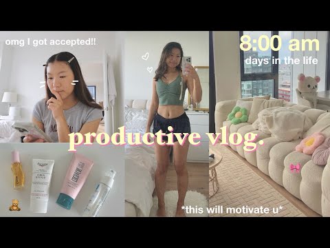 aesthetic vlog🧚🏻 med school decision reactions, healthy “that girl” routine, introvert days
