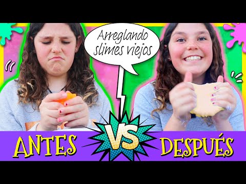 Arreglando SLIMES VIEJOS y PEGAJOSOS  💦 SLIME EXTREME MAKEOVER 😋 Slime ANTES VS DESPUÉS