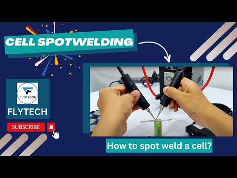 Learn to spot weld a cell by FLYOTEC. Easily learn how to do spot welding on a cell.