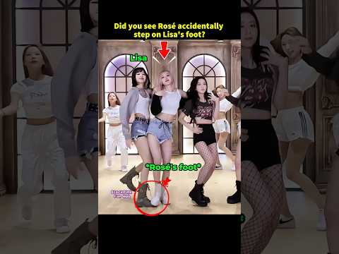 Rosé Accidentally Stepped on Lisa... But Lisa Didn't Even React 😮🔥 #blackpink #rose #lisa #shorts