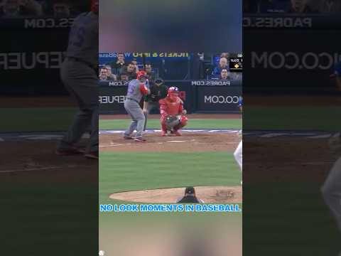 No Look Moments in Baseball ⚾️#baseball