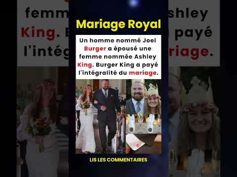 Le couple "Burger King" dont le mariage a été payé par la chaîne de fast-food ! 🍔👑