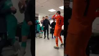 Spurs vs Man City - Dressing Room Celebrations