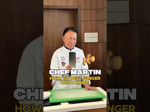 How to peel ginger fast with Chef Martin Yan #culinaryskills #peeling #knifeskills #cuttingskills