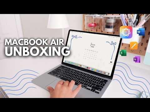 The BEST Laptop For Students? 👀 (MacBook Air UNBOXING & first impressions) ✨