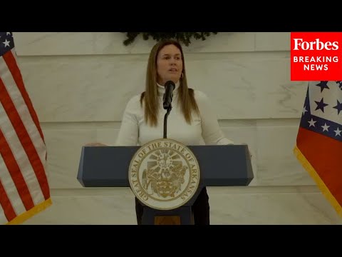 YouTube video thumbnail: Gov. Sarah Huckabee Sanders Delivers Remarks At Arkansas Farm Event