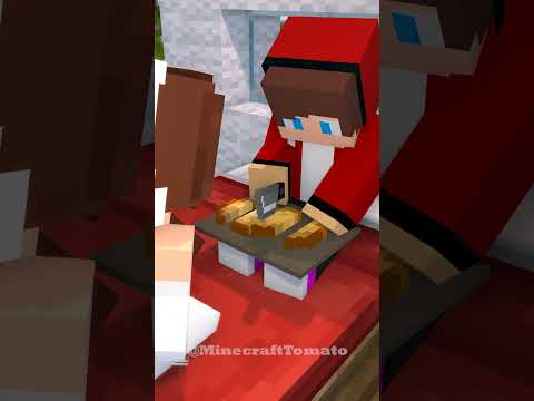 6 - Ghost JJ's sister Scary Awkward Bedtime 🥰 - JJ MAIZEN Minecraft Animation #shorts