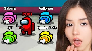 Pokimane Plays Among Us ft. Valkyrae, QTCinderella, Yugi